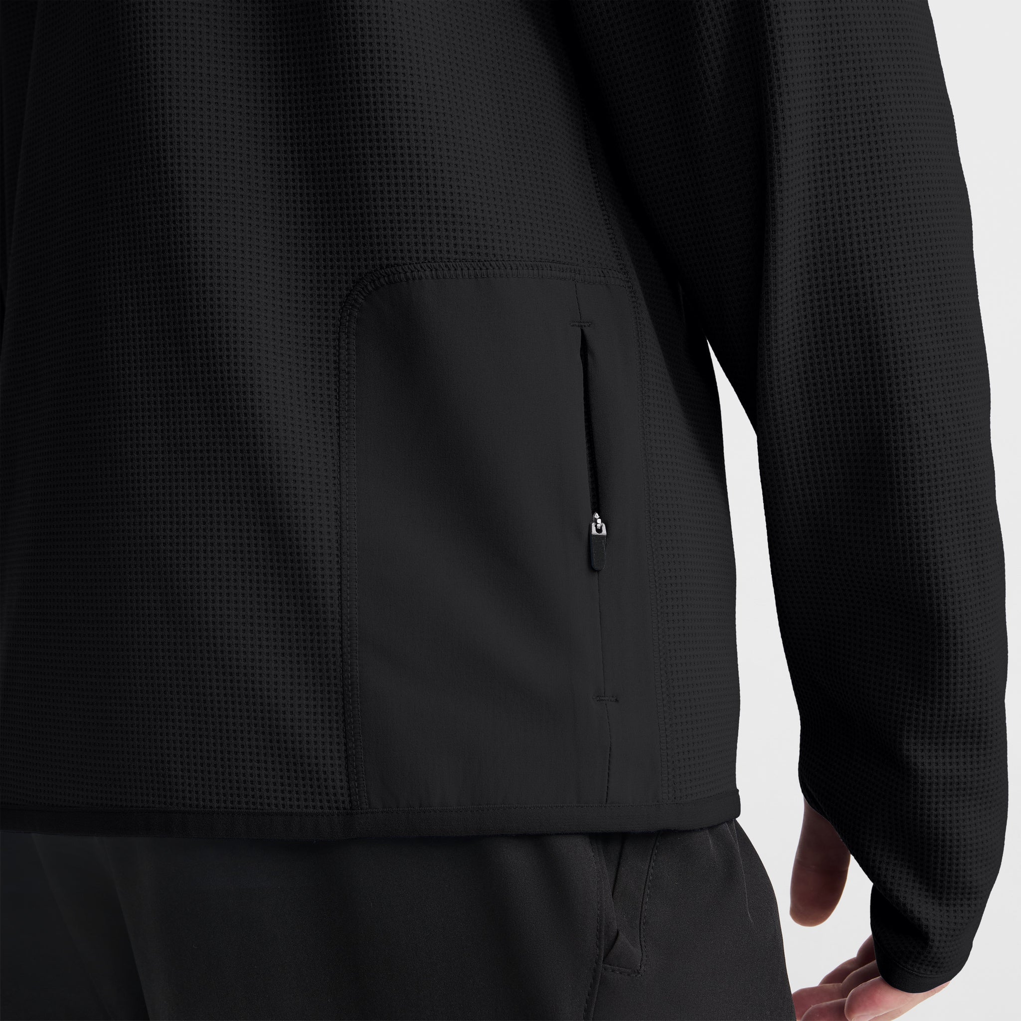 Men's 1/4 Zip Waffle Knit Pullover with Reflective Logo | C-VPR Sport
