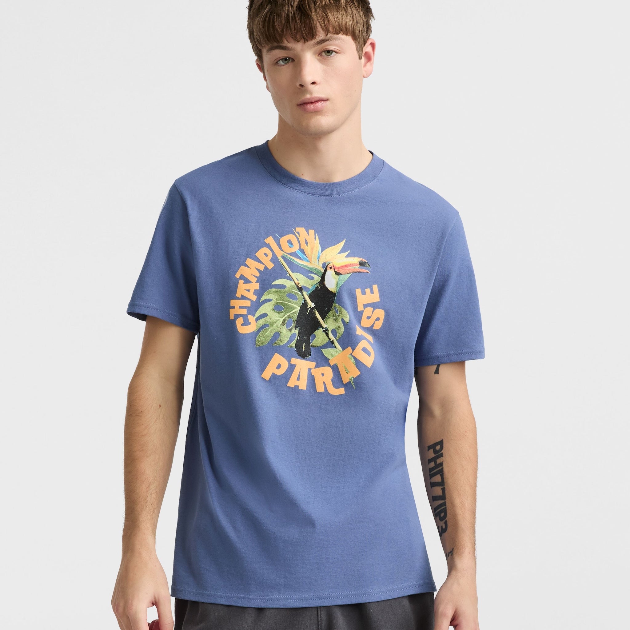 Men's Tropical Graphic T-Shirt with Toucan Design | Champion