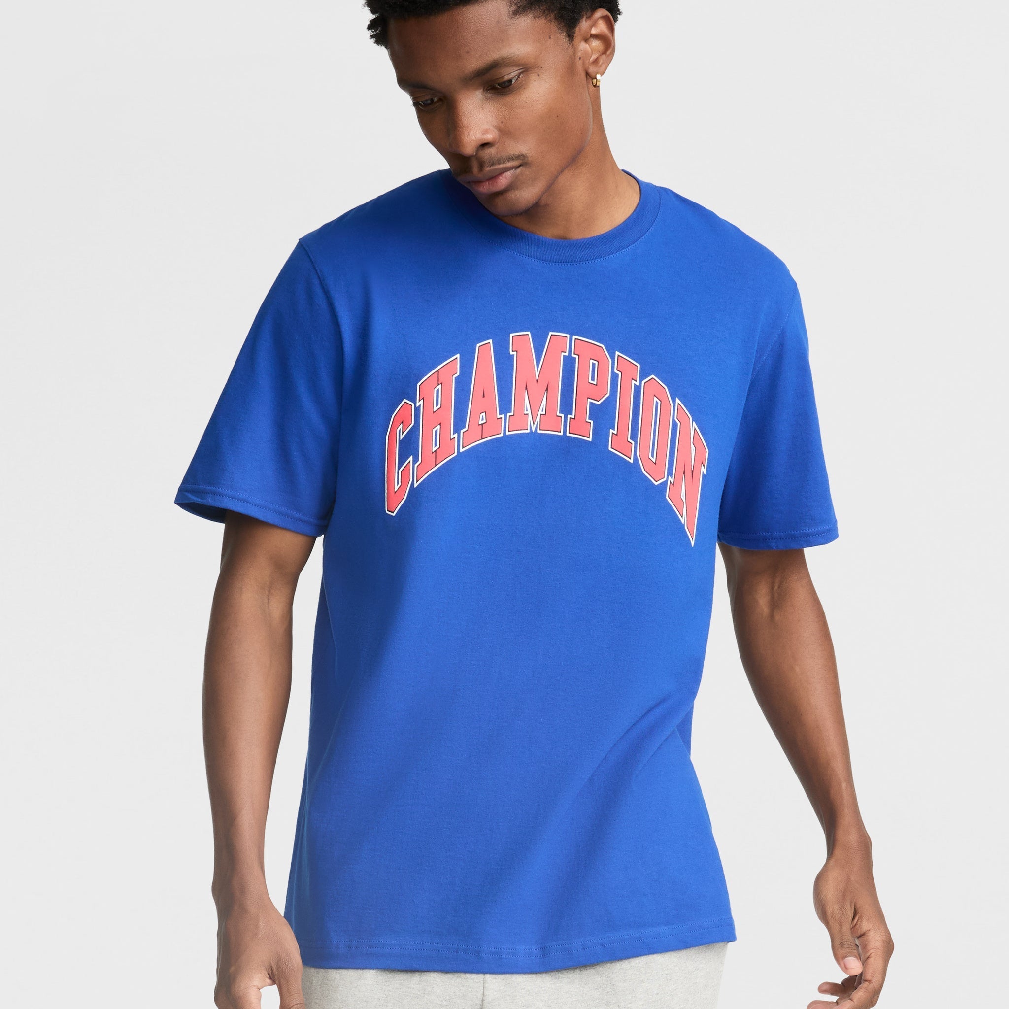 Classic Graphic T-Shirt with Arched Block Logo | Champion