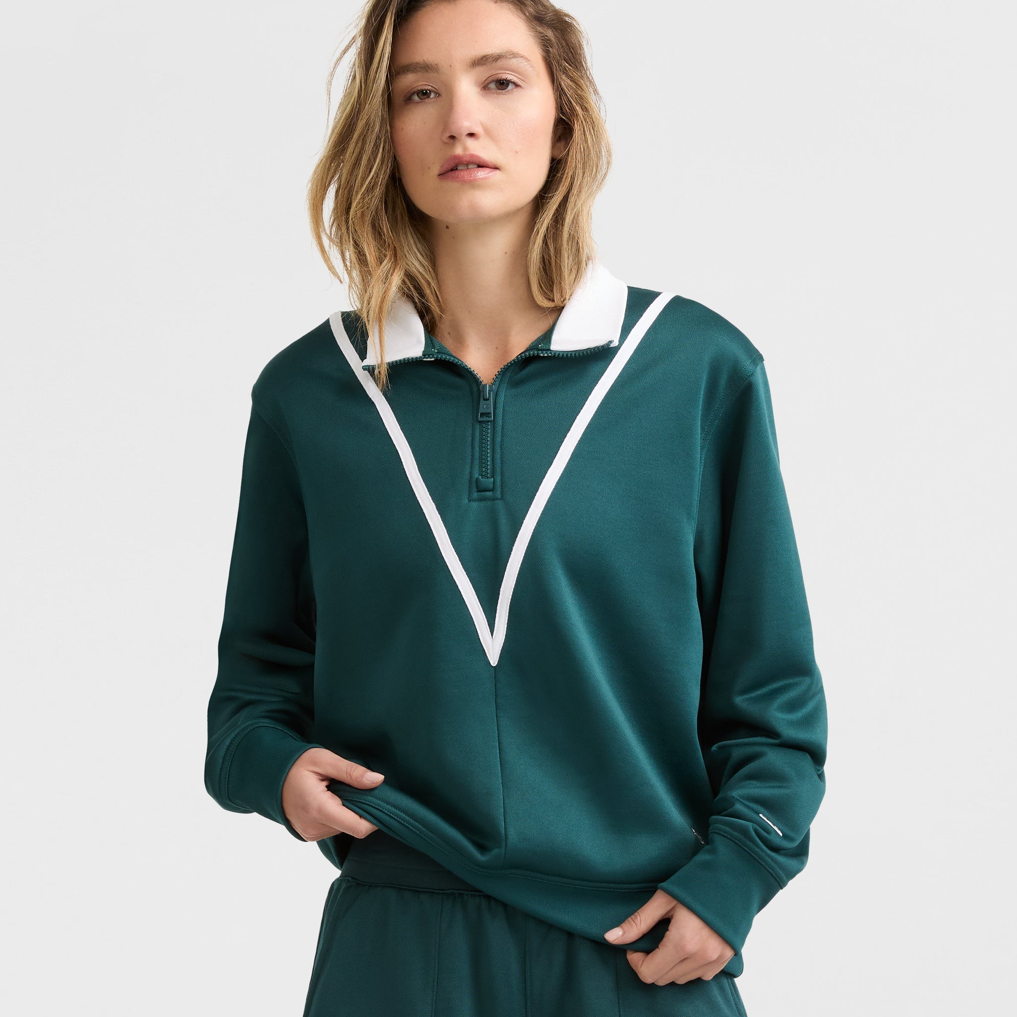 Women's Tennis 1/4 Zip Pullover with Embroidered Logo | Champion