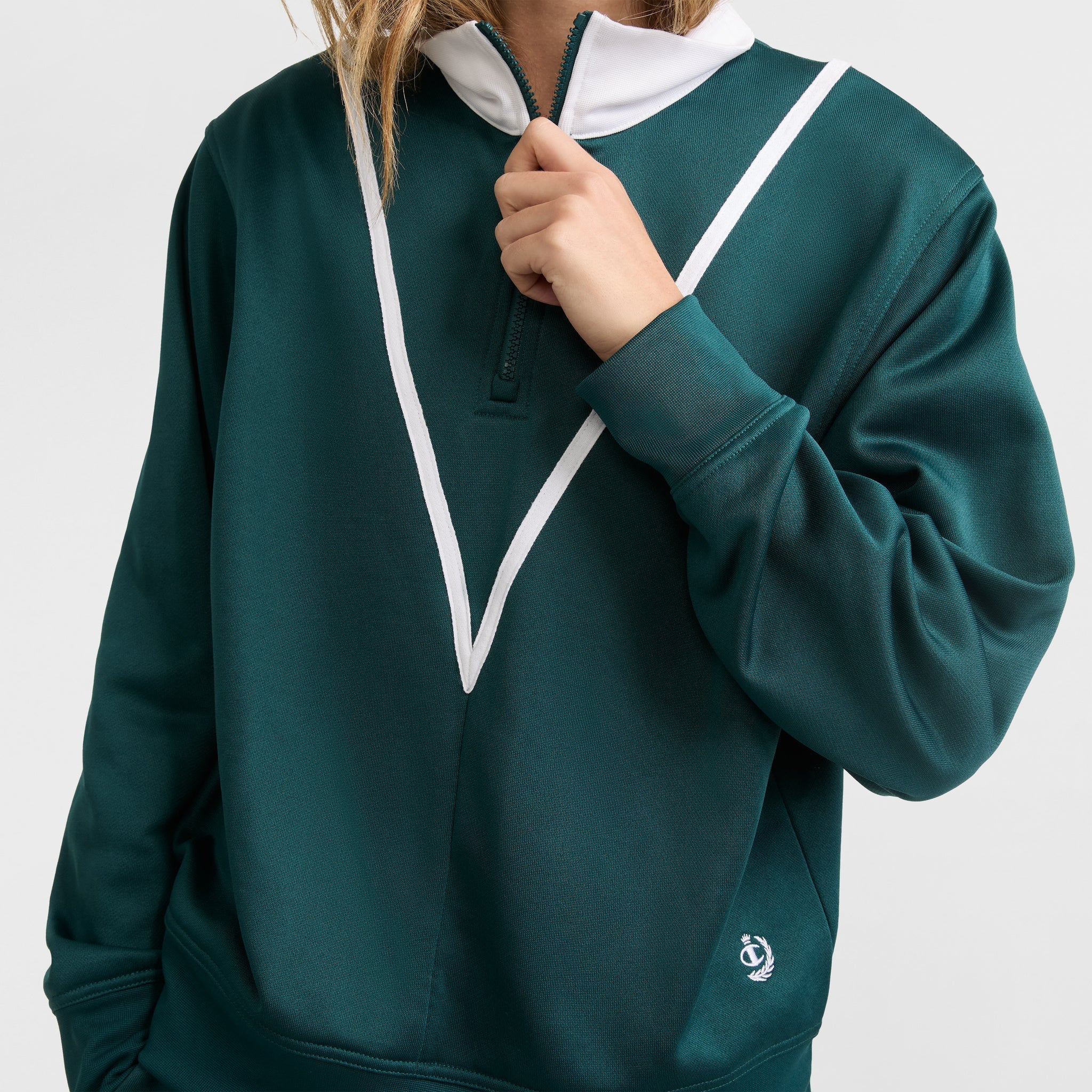 Women's Tennis 1/4 Zip Pullover with Embroidered Logo | Champion