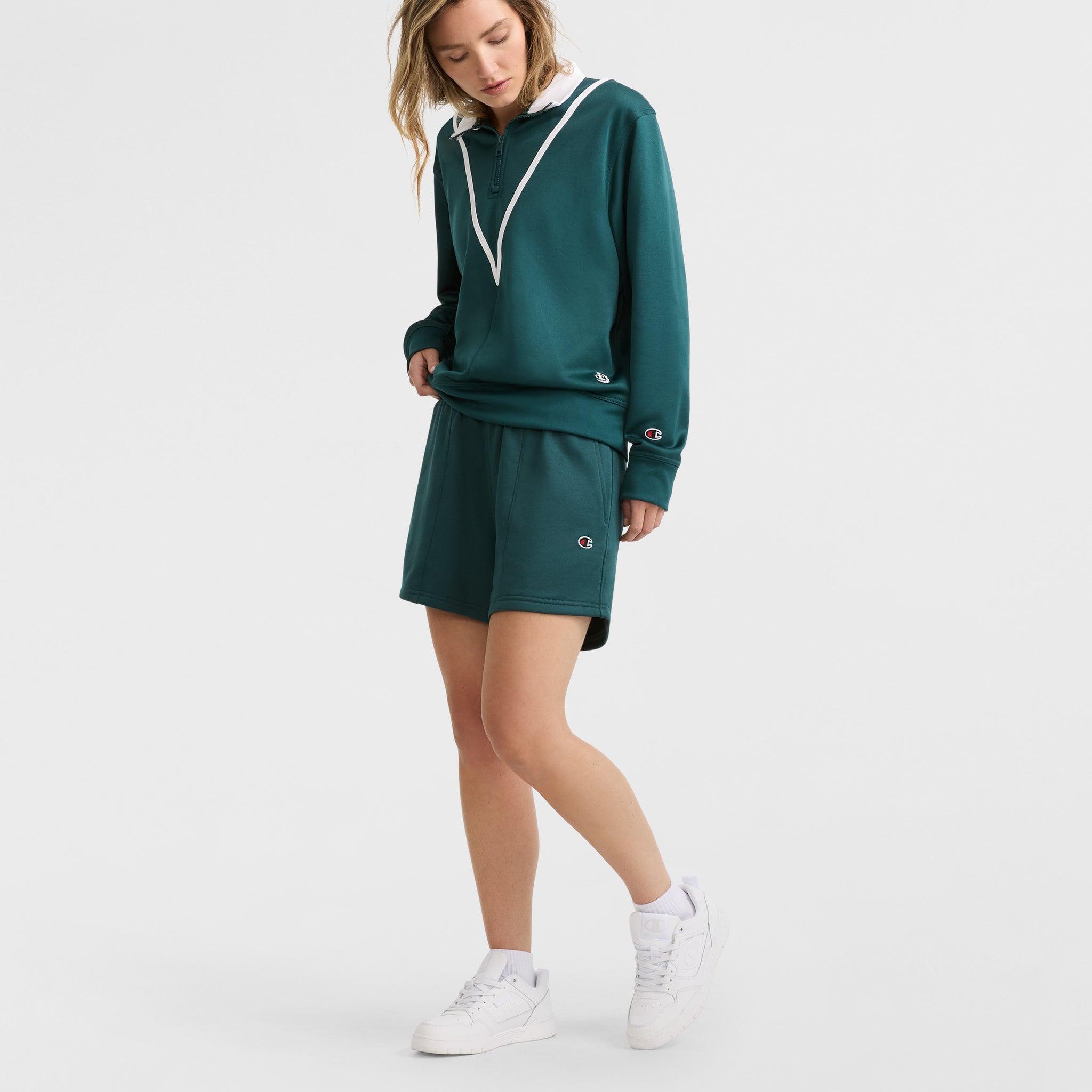 Women's Tennis 1/4 Zip Pullover with Embroidered Logo | Champion