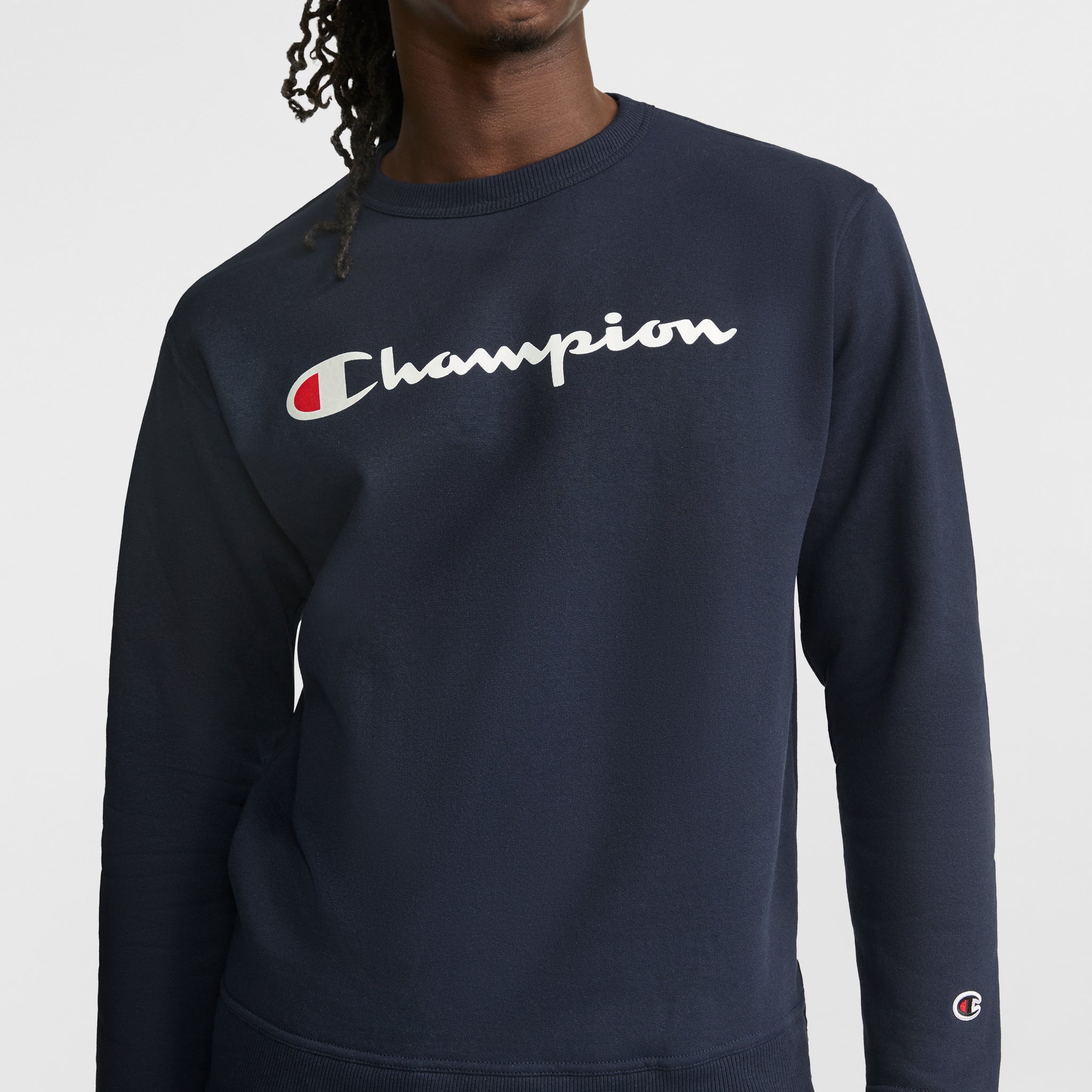 Powerblend Fleece Crewneck Sweatshirt with Classic Script Logo | Champion