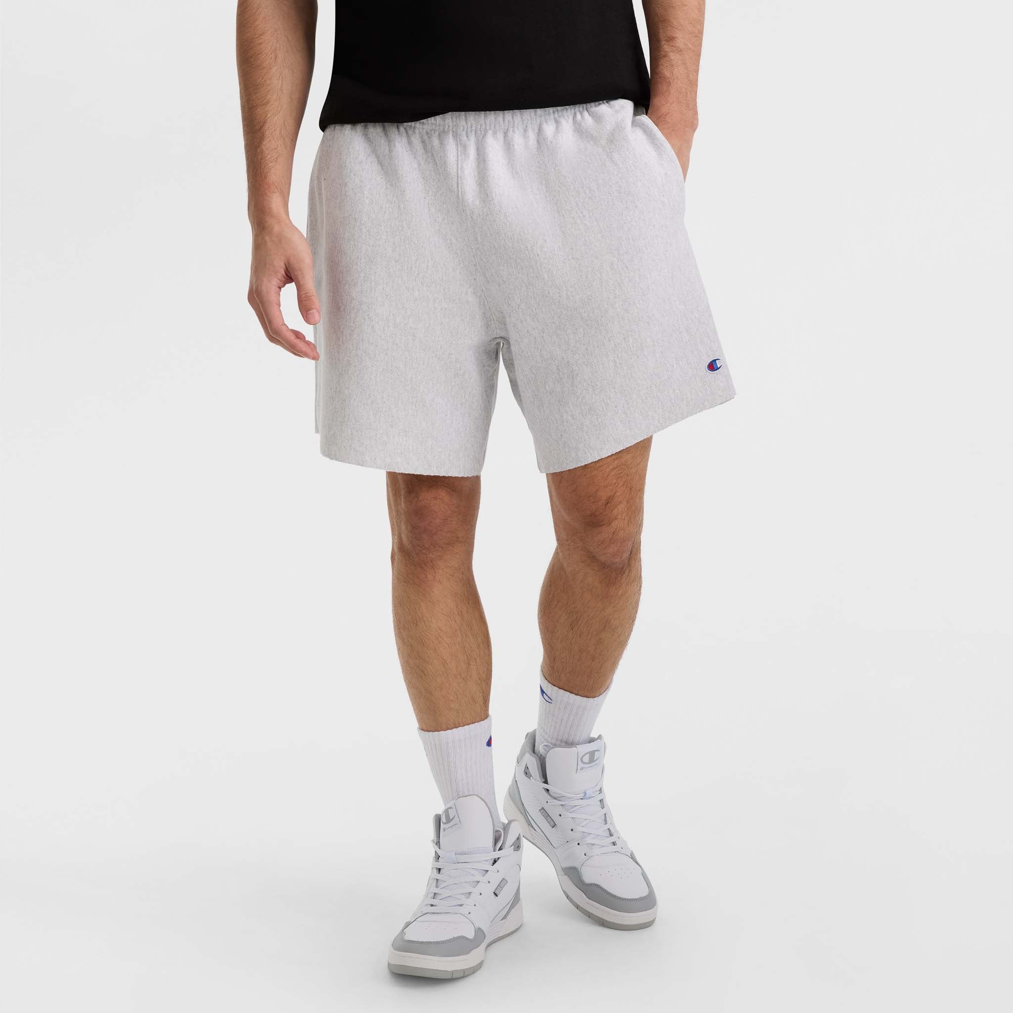 Men's Reverse Weave Athletic Shorts with C Logo | 7" Cut-Off Design