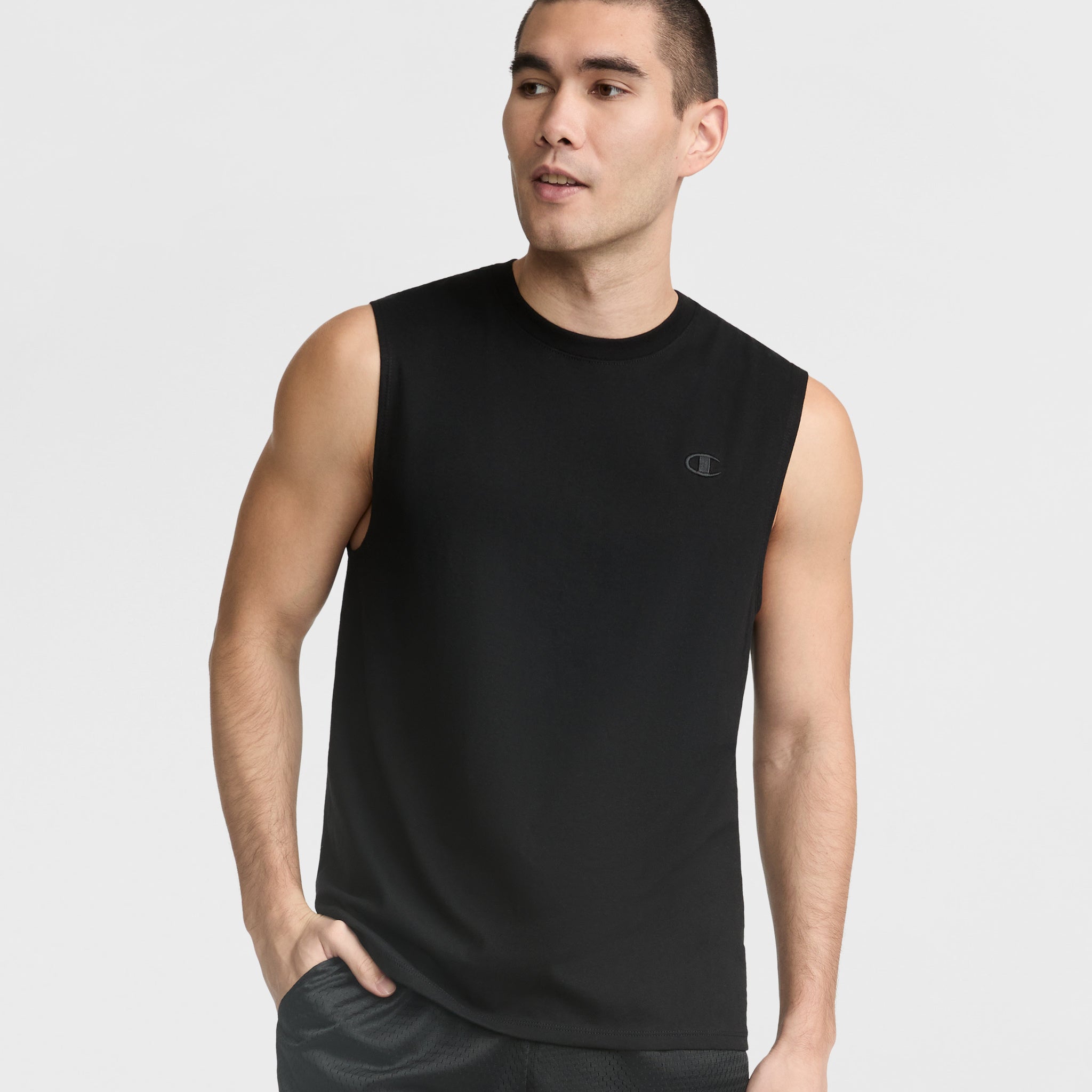 Men's Cotton Muscle Tank with C Logo | Sport-to-Street Tee