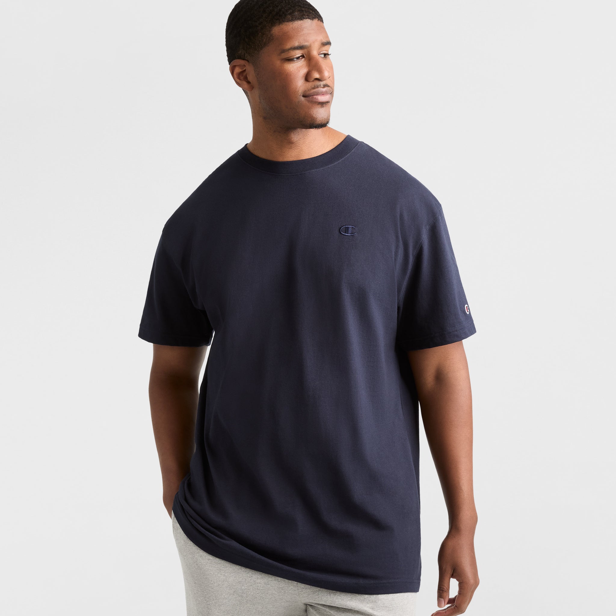 Classic Big & Tall T-Shirt with C Logo | Soft Cotton Crewneck