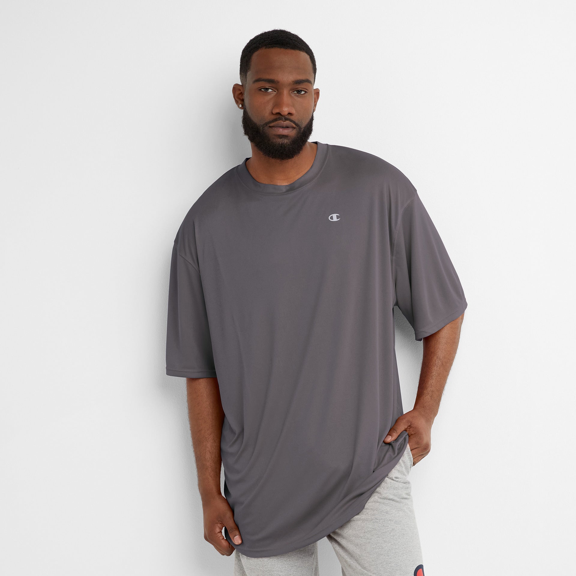 Reflective Logo Moisture-Wicking Sport T-Shirt for Men | Big & Tall