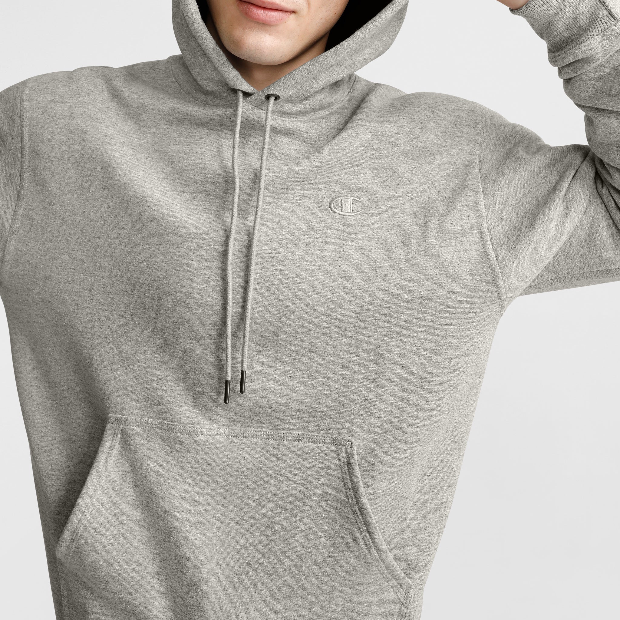 Men's Powerblend Hoodie with Embroidered Logo & Kangaroo Pocket | C Logo
