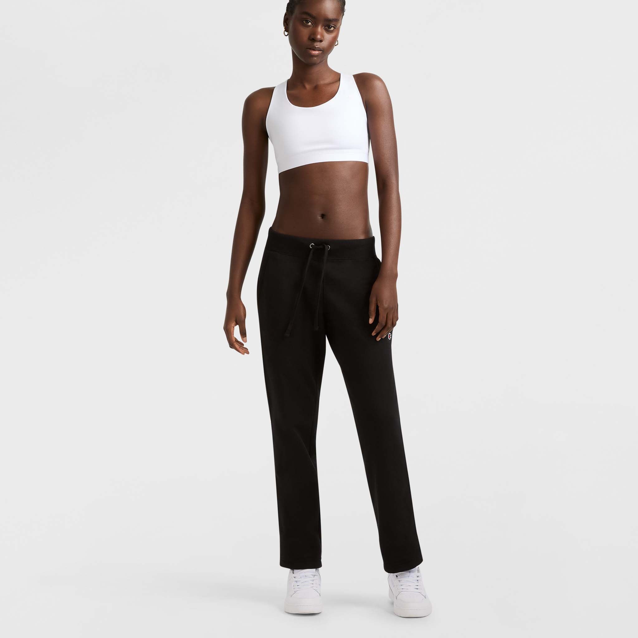 Women's Powerblend Fleece Pants for Lounge & Outdoor | C Logo