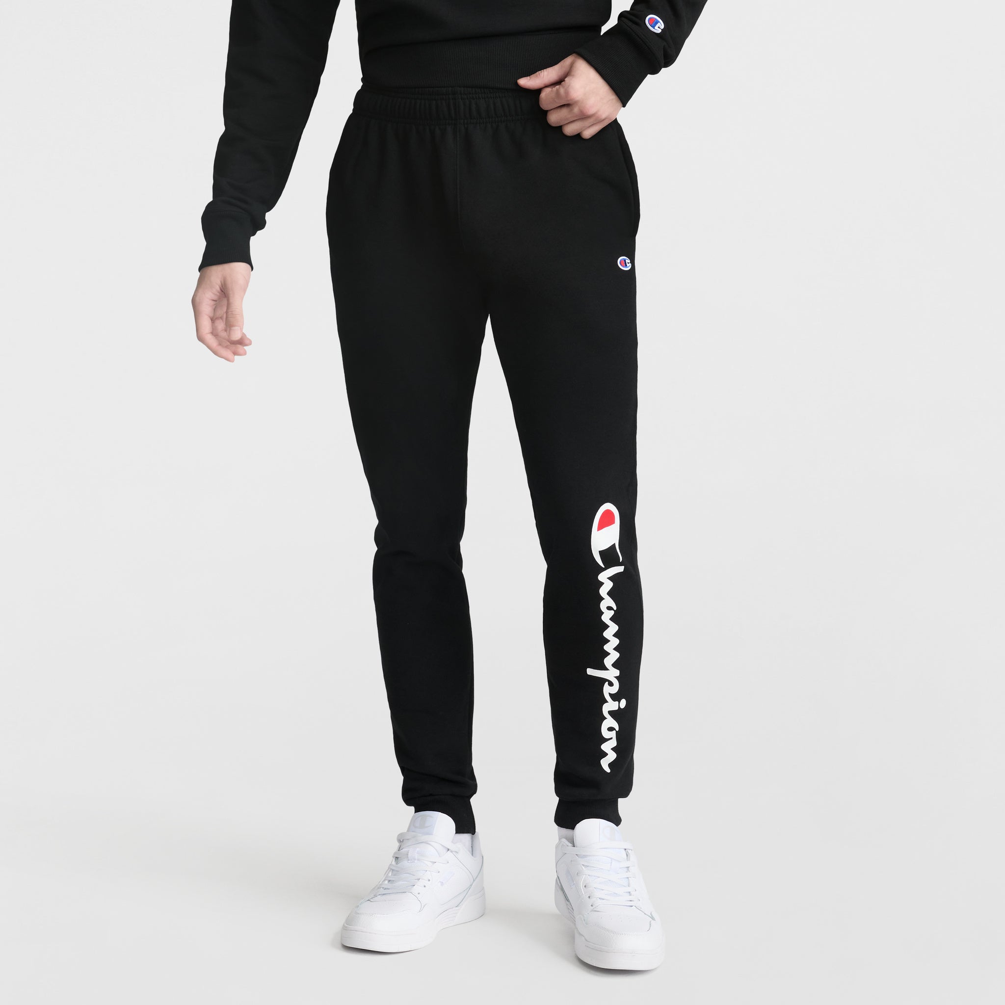 Men's Cotton Blend Joggers with Adjustable Waist & Side Pockets | Champion