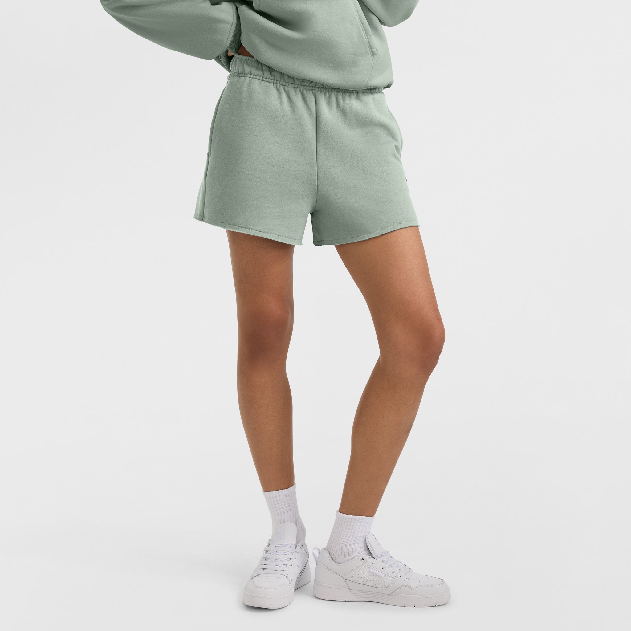 Women's Powerblend Fleece Shorts with Drawcord Waist & Pockets | Champion