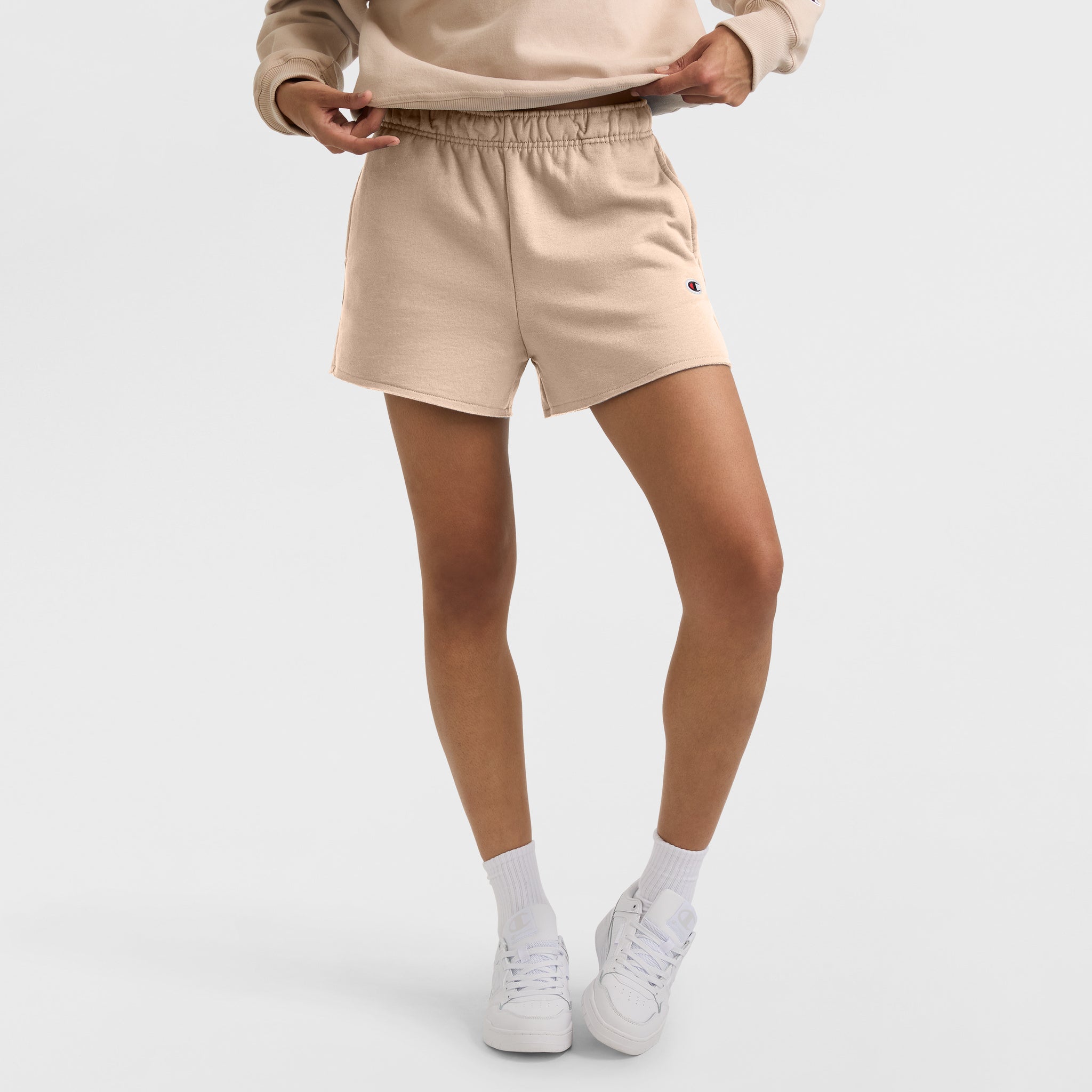 Women's Powerblend Fleece Shorts with Drawcord Waist & Pockets | Champion