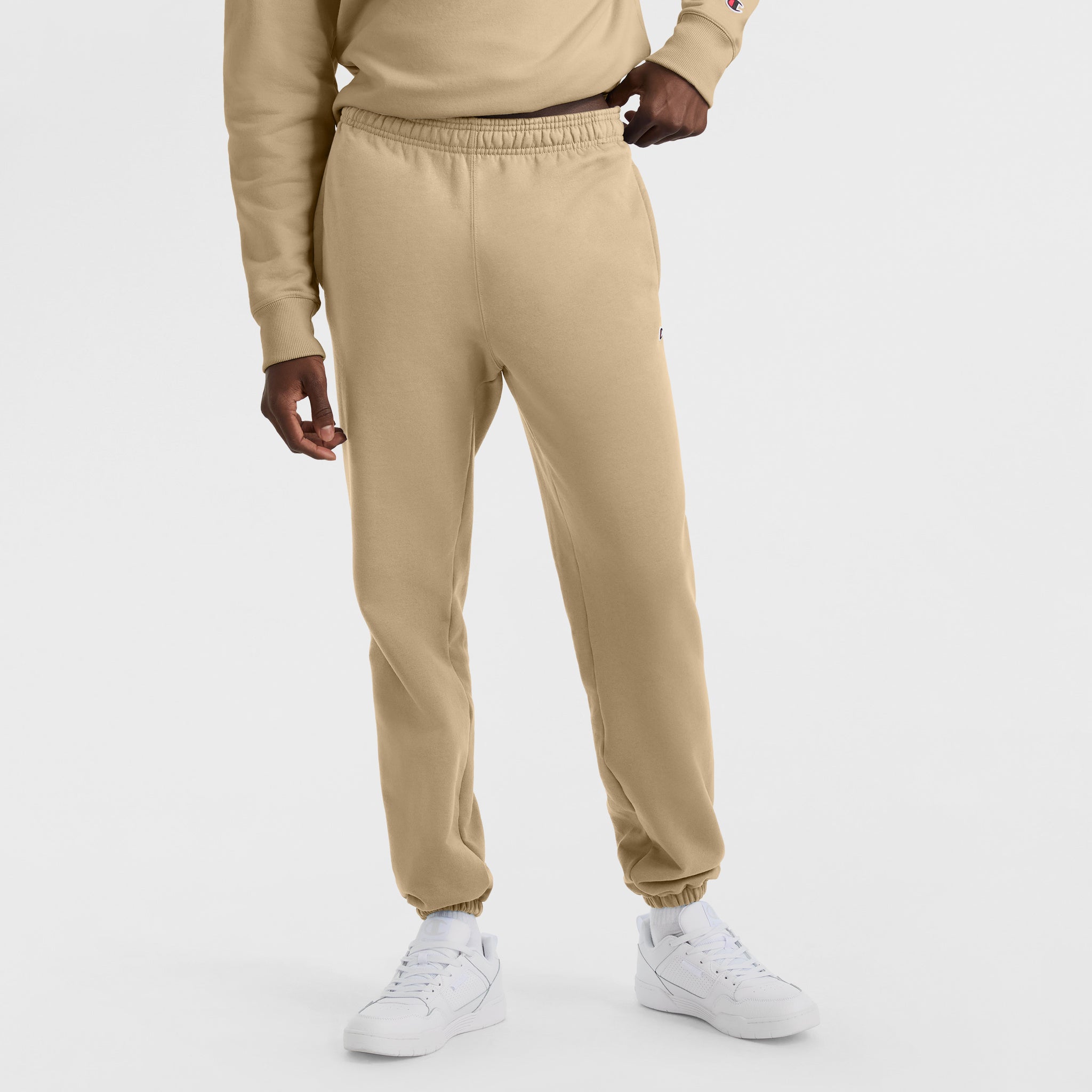 Men's Cotton Blend Sweatpants with Relaxed Hem & C Logo | Powerblend