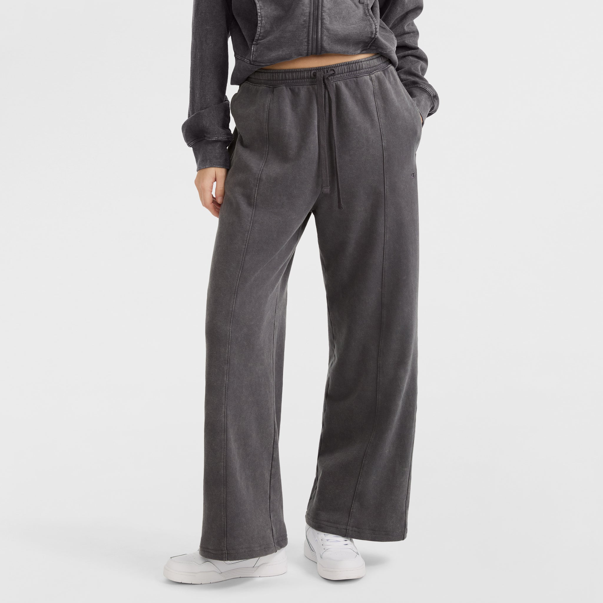 Vintage Wash Wide-Leg Pants with Drawstring Waist | Champion