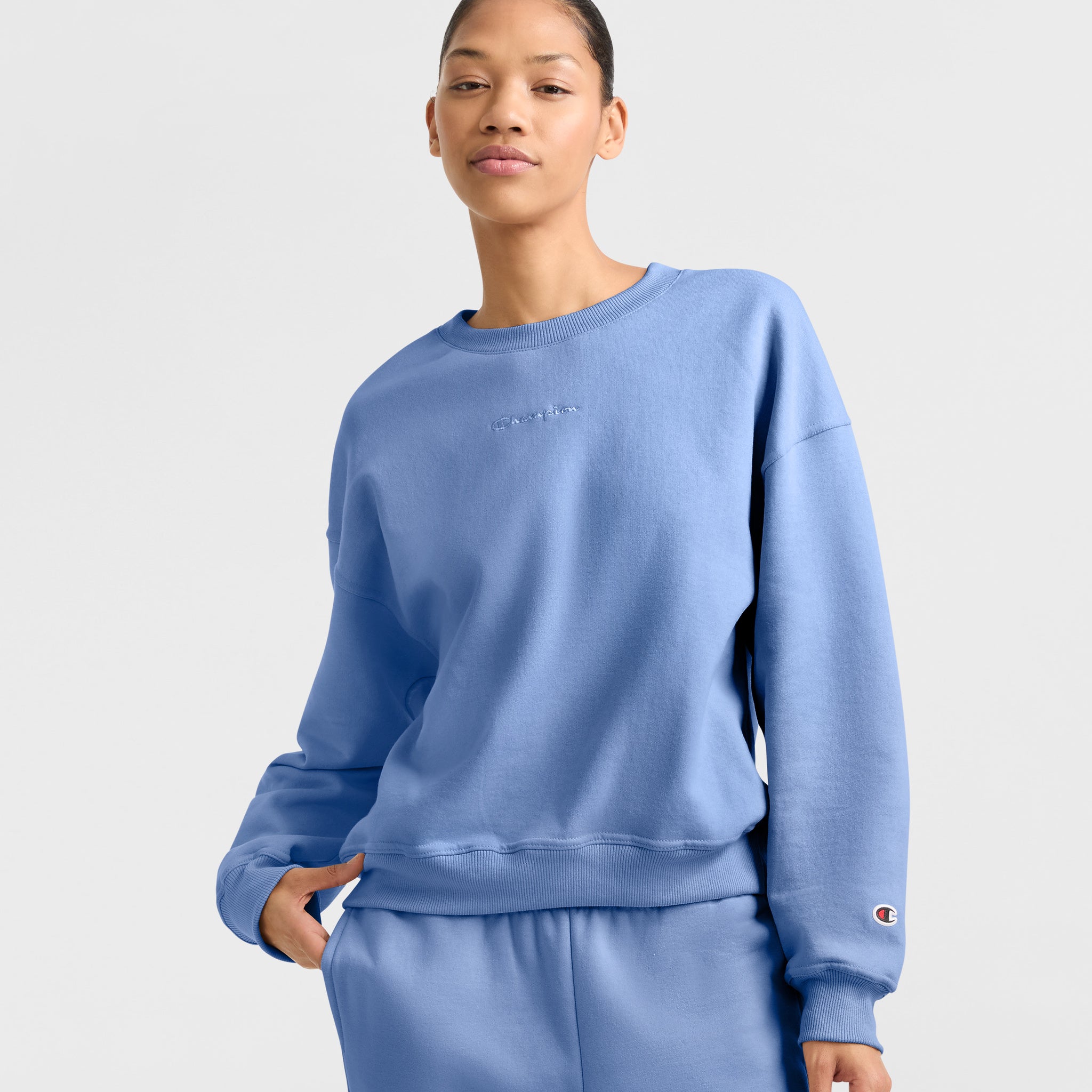 Loose-Fit Fleece Crewneck Sweatshirt for Women | Powerblend