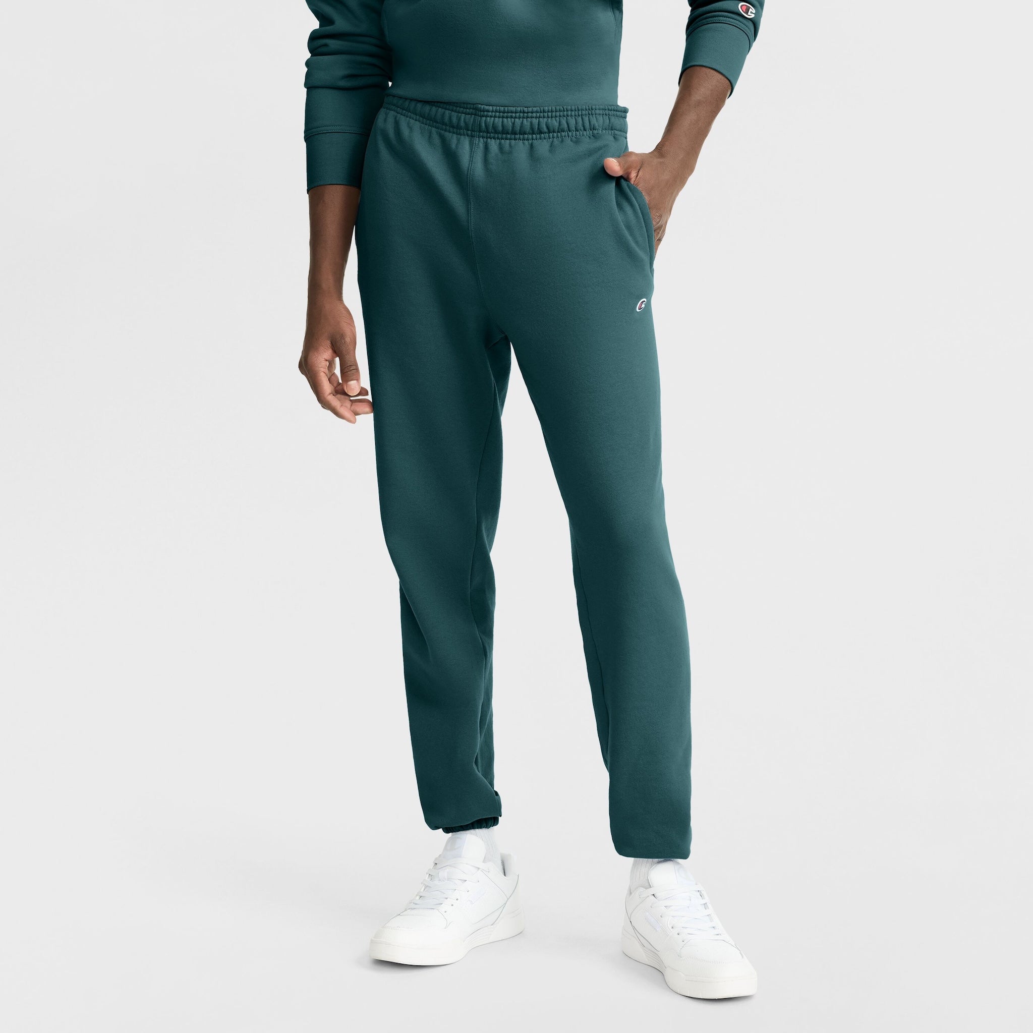 Men's Cotton Blend Sweatpants with Relaxed Hem & C Logo | Powerblend