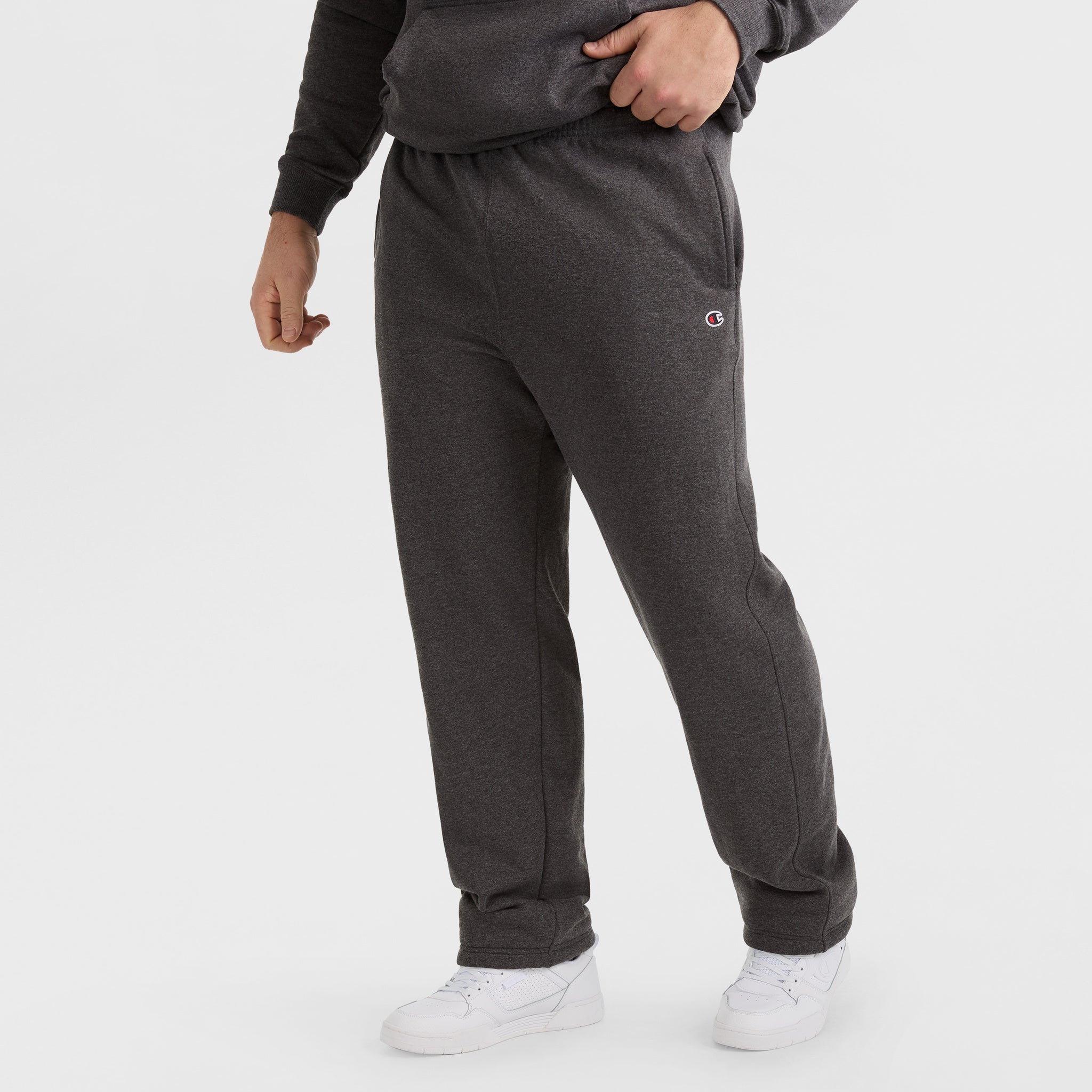 Men's Big & Tall Fleece Sweatpants with Open Hem & C Logo | Powerblend