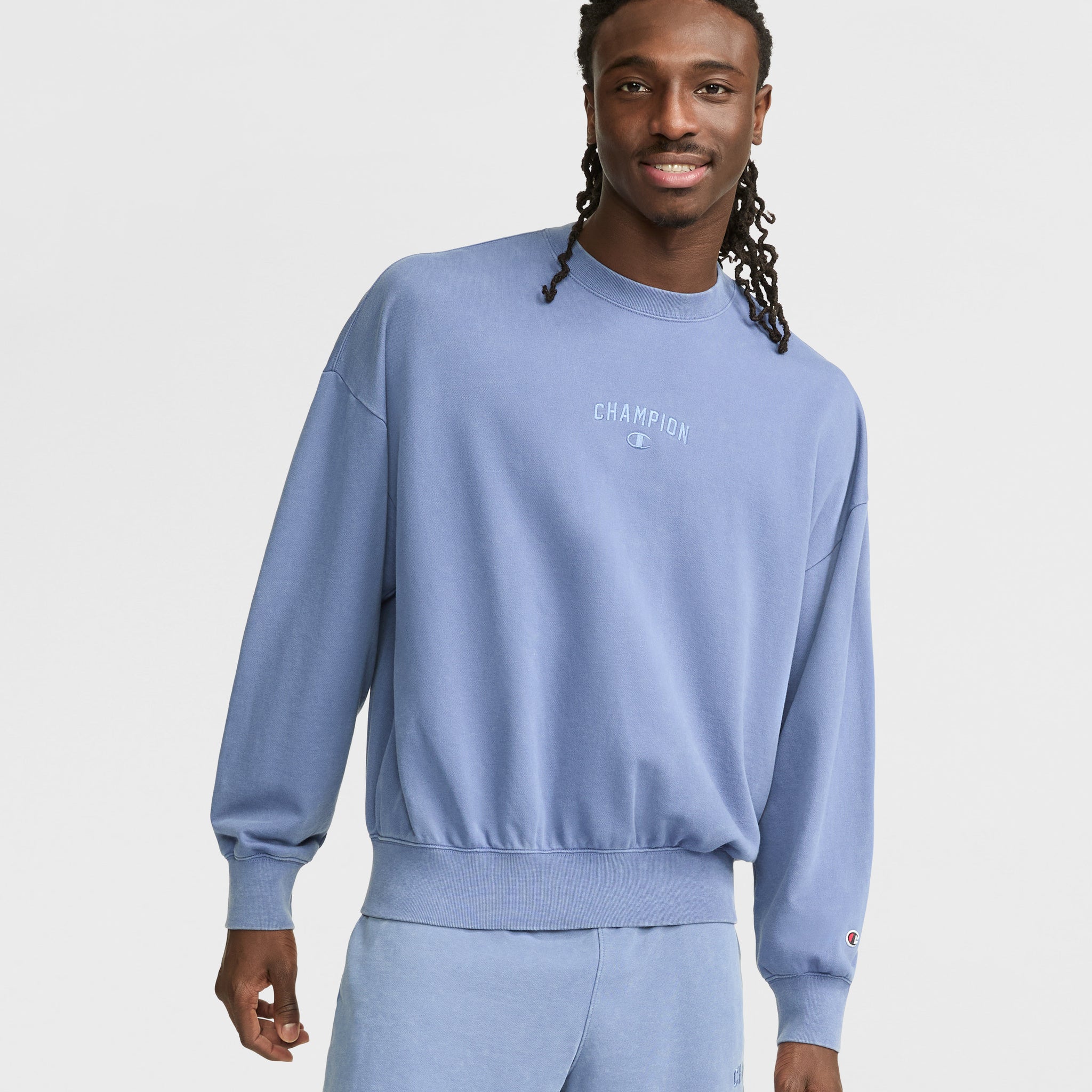 Vintage Wash Crewneck Sweatshirt for Men | Soft Brushed Interior