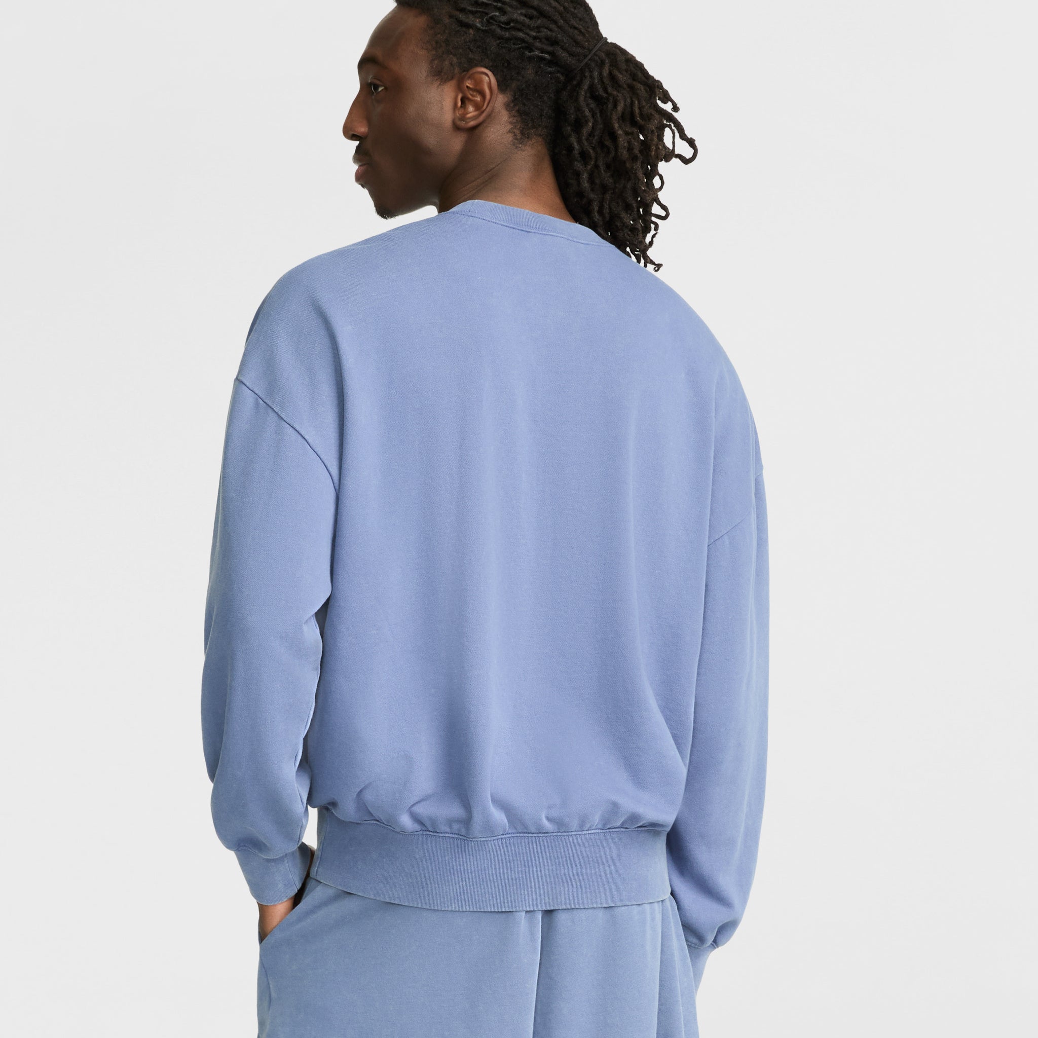 Vintage Wash Crewneck Sweatshirt for Men | Soft Brushed Interior