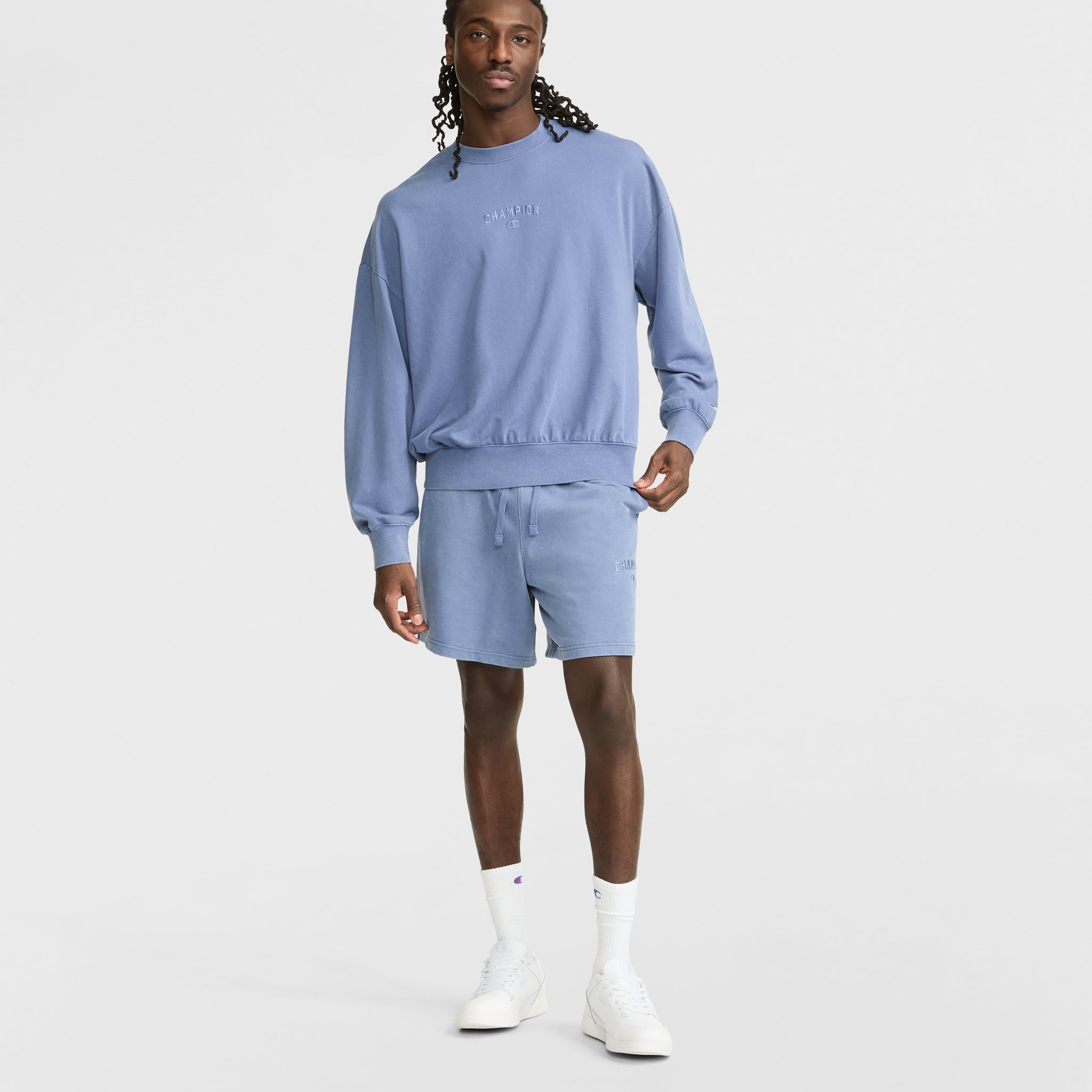 Vintage Wash Crewneck Sweatshirt for Men | Soft Brushed Interior